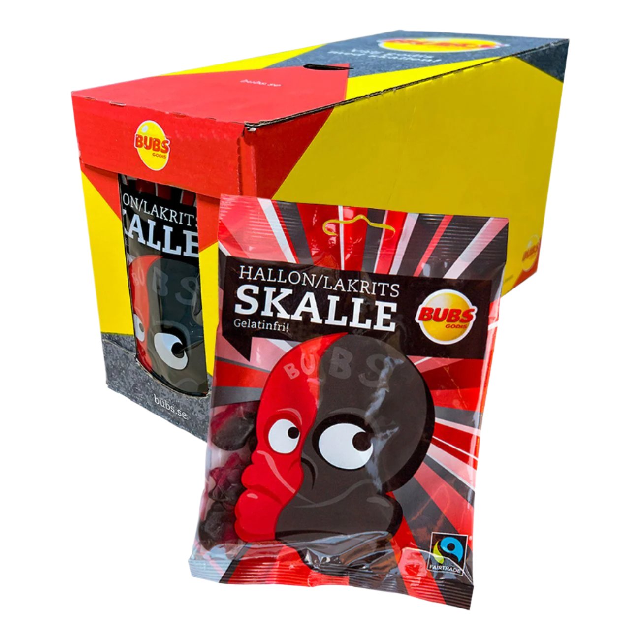 Bubs Raspberry/Licorice Skull Big Pack 16 x 90g